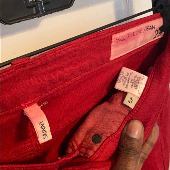 Rag&Bone- Preloved red skinny jeans. - Picture 6 of 6